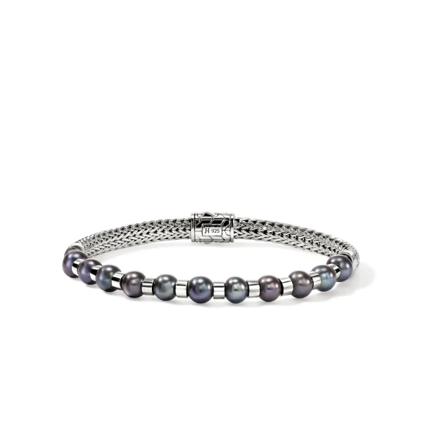 Women John Hardy Bracelets | Bracelets>JH Essential Grey Pearl Bracelet, Sterling Silver