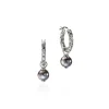 Women John Hardy Earrings>JH Essential Grey Pearl Hoop Earring, Sterling Silver, 28MM