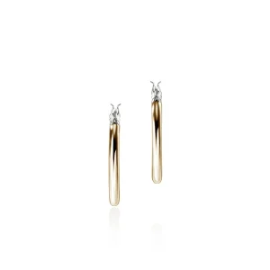 Women John Hardy Earrings>JH Essential Hoop Earring, Gold, Sterling Silver, 18MM