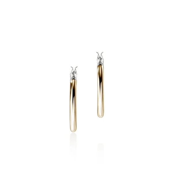 Women John Hardy Earrings>JH Essential Hoop Earring, Gold, Sterling Silver, 18MM