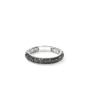 Women John Hardy Rings>JH Essential Pavé Band Ring, Sterling Silver, Gemstones, 3.5MM