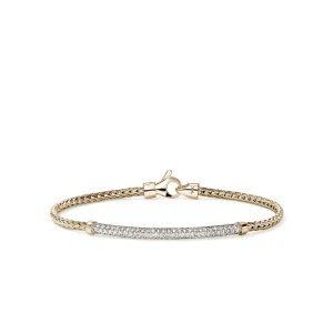 Women John Hardy Bracelets>JH Essential Pavé Bracelet, Gold, Diamonds, 2.5MM