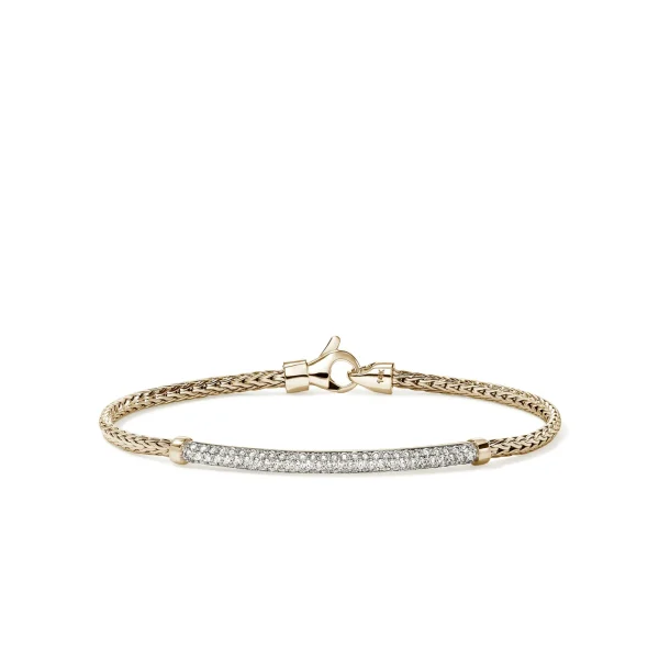 Women John Hardy Bracelets>JH Essential Pavé Bracelet, Gold, Diamonds, 2.5MM