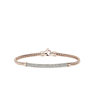 Women John Hardy Bracelets>JH Essential Pavé Bracelet, Rose Gold, Diamonds, 2.5MM