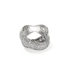 Women John Hardy Rings>JH Essential Pavé Crossover Ring, Sterling Silver, Diamonds