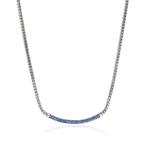 Women John Hardy Necklaces>JH Essential Pavé Necklace, Sterling Silver, Gemstones, 2.5MM