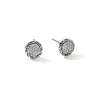 Women John Hardy Earrings>JH Essential Pavé Stud Earring, Sterling Silver, Diamonds, 7MM