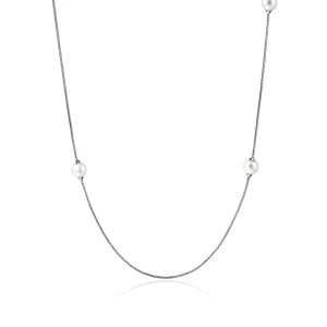 Women John Hardy Necklaces>JH Essential Pearl Necklace, Sterling Silver, Pearl, 1.8MM