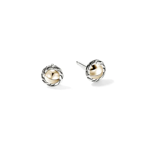 Women John Hardy Earrings>JH Essential Stud Earring, Gold, Sterling Silver, 7MM