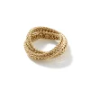 Women John Hardy Rings | Rings>Kami Chain Crossover Ring, Gold, 4.5MM