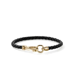 John Hardy Bracelets>Leather Bracelet, Gold, 5MM