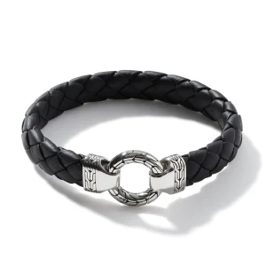 John Hardy Bracelets>Leather Keyring Bracelet, Sterling Silver