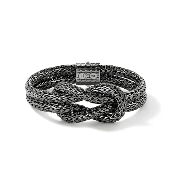 Women John Hardy Bracelets | Bracelets>Love Knot Bracelet, Dark Silver, 13MM