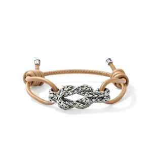 John Hardy Bracelets>Love Knot Bracelet, Sterling Silver, Leather