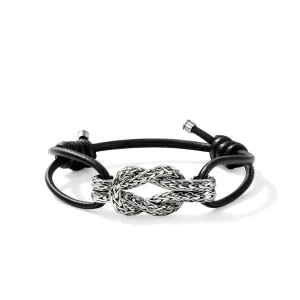 John Hardy Bracelets>Love Knot Bracelet, Sterling Silver, Leather