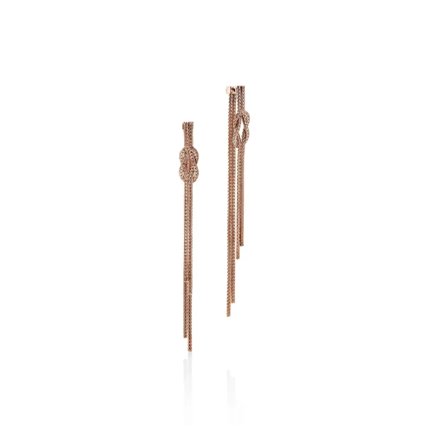 Women John Hardy Earrings>Love Knot Drop Earrings, Rose Gold