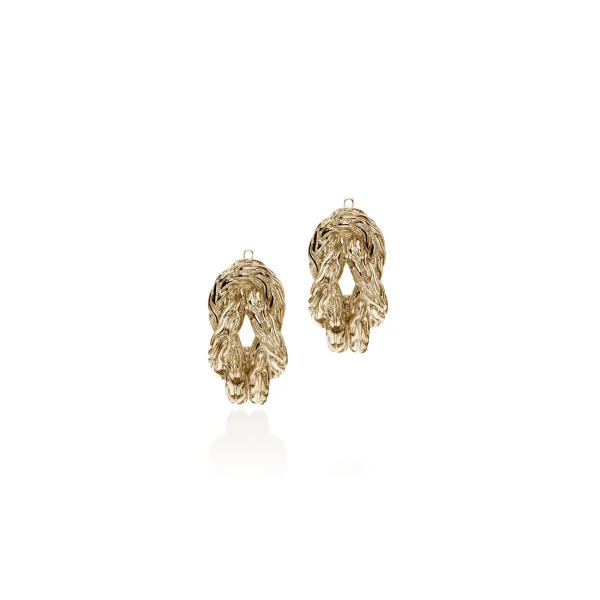 Women John Hardy Earrings>Love Knot Hoop Earring, Gold, 13MM