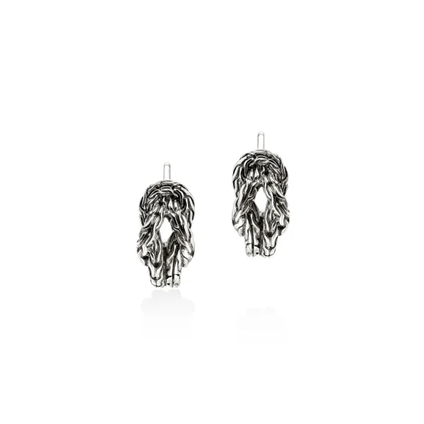 Women John Hardy Earrings>Love Knot Hoop Earring, Sterling Silver, 13MM