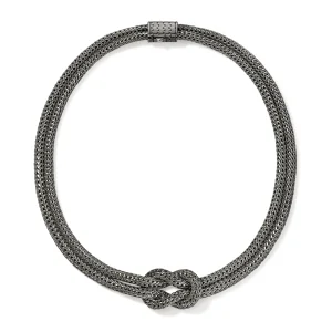 Women John Hardy Necklaces | Necklaces>Love Knot Necklace, Dark Silver, 10MM