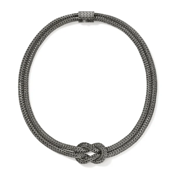 Women John Hardy Necklaces | Necklaces>Love Knot Necklace, Dark Silver, 10MM