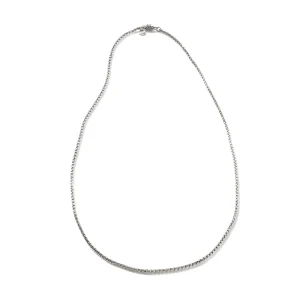 Women John Hardy Necklaces | Necklaces>Naga Box Chain Necklace, Silver, 2.7MM