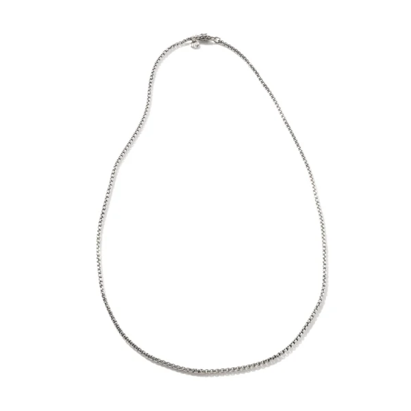 Women John Hardy Necklaces | Necklaces>Naga Box Chain Necklace, Silver, 2.7MM