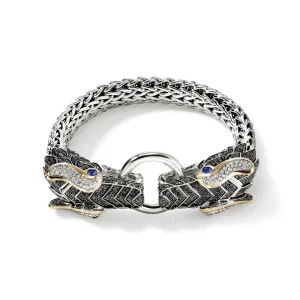 Women John Hardy Bracelets | Bracelets>Naga Bracelet, Gold, Silver, Diamonds, 10.5MM