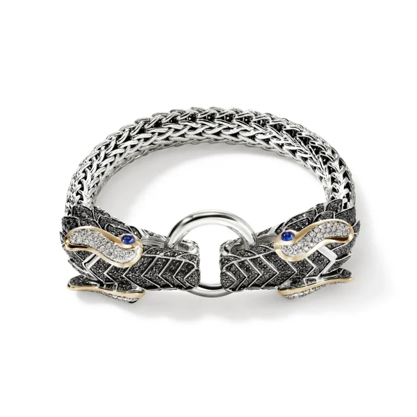 Women John Hardy Bracelets | Bracelets>Naga Bracelet, Gold, Silver, Diamonds, 10.5MM