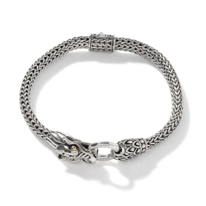 Women John Hardy Bracelets | Bracelets>Naga Bracelet, Sterling Silver, Gold, 5MM