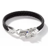 John Hardy Bracelets>Naga Bracelet, Sterling Silver, Leather