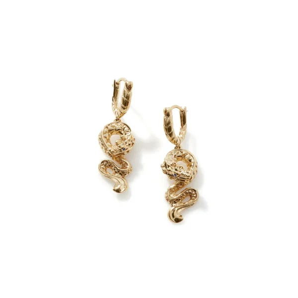 Women John Hardy Earrings>Naga Drop Earrings, Gold