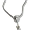 Women John Hardy Necklaces>Naga Lariat, Sterling Silver, Gold, 5MM