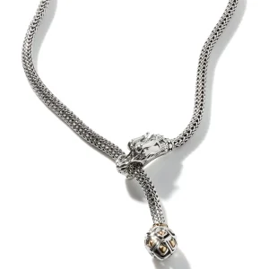 Women John Hardy Necklaces>Naga Lariat, Sterling Silver, Gold, 5MM