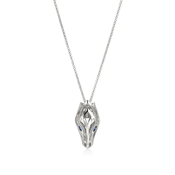 Women John Hardy Necklaces | Necklaces>Naga Pendant Necklace, Silver, Diamonds