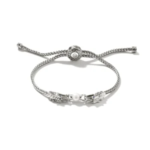 Women John Hardy Bracelets>Naga Pull Through Bracelet, Silver, Pearl