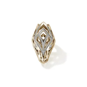 Women John Hardy Rings | Rings>Naga Ring, Gold, Diamonds