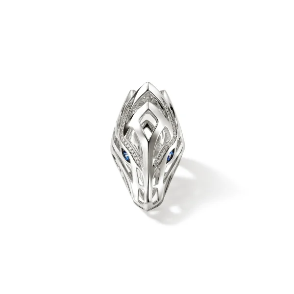 Women John Hardy Rings | Rings>Naga Ring, Sterling Silver, Diamonds