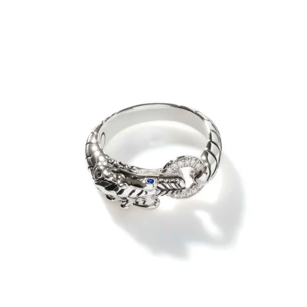 Women John Hardy Rings>Naga Ring, Sterling Silver, Diamonds