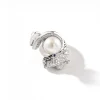 Women John Hardy Rings>Naga Ring, Sterling Silver, Diamonds, Pearl