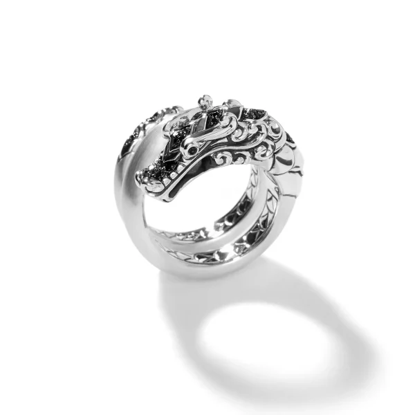 Women John Hardy Rings>Naga Ring, Sterling Silver, Pavé