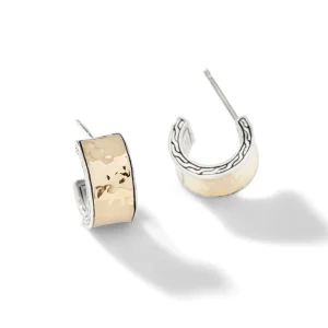 Women John Hardy Earrings>Palu J Hoop Earrings, Sterling Silver, Gold