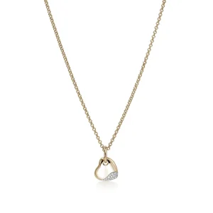 Women John Hardy Necklaces>Pebble Heart Necklace, Gold, Diamonds, Small