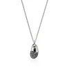 Women John Hardy Necklaces>Pebble Necklace, Sterling Silver, Black Sand Diamond Pavé