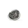 Women John Hardy Rings>Pebble Ring, Sterling Silver, Black Sand Diamond Pavé