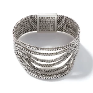 Women John Hardy Bracelets>Rata Chain Multi Row Bracelet, Silver