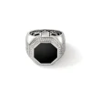 John Hardy Rings>Signet Ring, Silver, Diamonds