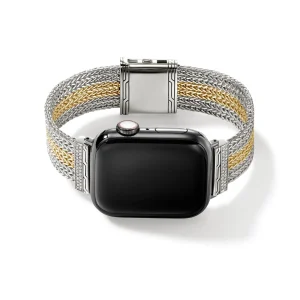 John Hardy Bracelets>Smart Watch Strap, Silver, Gold, Diamonds, 18MM