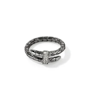 Women John Hardy Rings | Rings>Spear Ring, Dark Silver, Diamonds