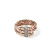 Women John Hardy Rings | Rings>Spear Ring, Rose Gold, Diamonds, Wide