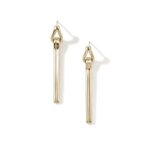 Women John Hardy Earrings>Surf Drop Earrings, Gold